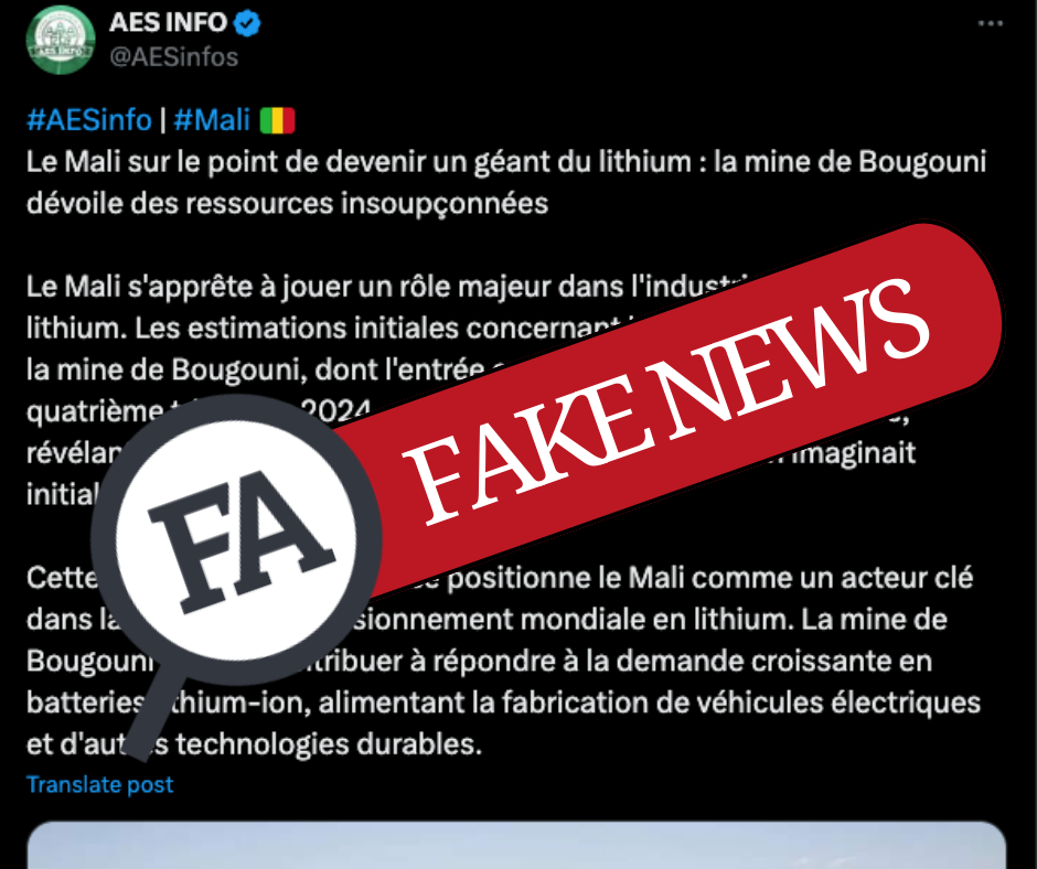 Mali : cette illustration ne correspond pas à la mine de lithium de Bougouni