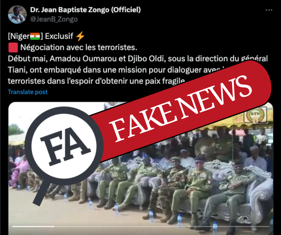 Cette vidéo ne montre pas un forum de négociations avec les groupes terroristes au Niger