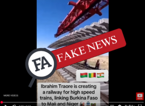 Non, cette vidéo ne montre pas la construction d’un chemin de fer au Burkina Faso