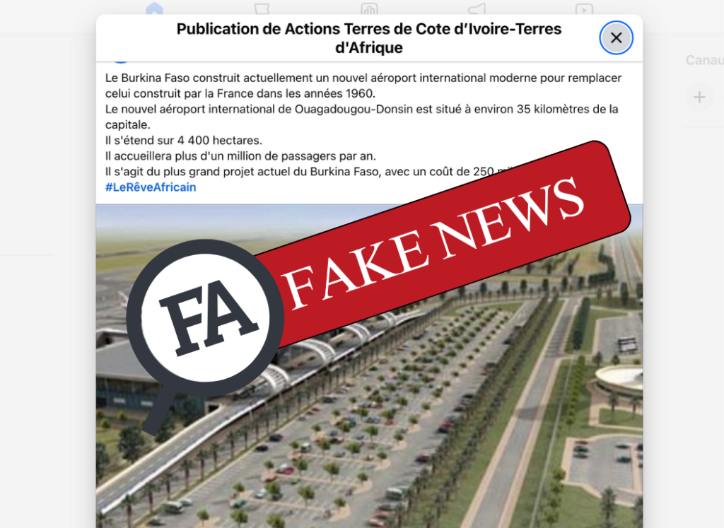 Faux : Cette image ne montre pas l’aéroport international de Ouagadougou-Donsin en construction
