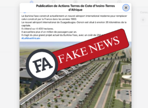 Faux : Cette image ne montre pas l’aéroport international de Ouagadougou-Donsin en construction