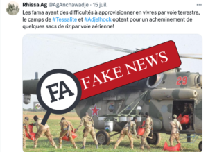 Non, cette photo ne montre pas un ravitaillement à Tessalit et Adjelhock