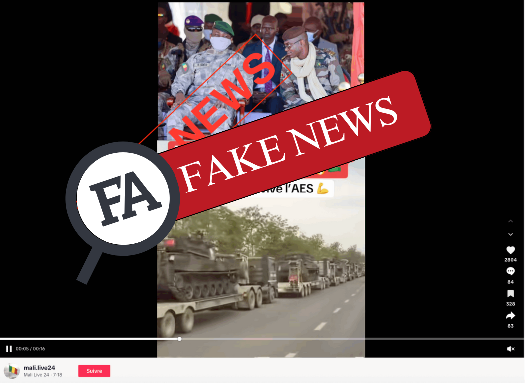 Faux, cette vidéo ne montre pas de nouveaux équipements militaires de l’armée malienne